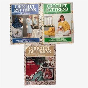 lot 3 Crochet Patterns by Herschners 1989  March April, May June , Sept Oct